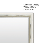 Mirror Space Dover White Distressed Shabby Mirror 193W