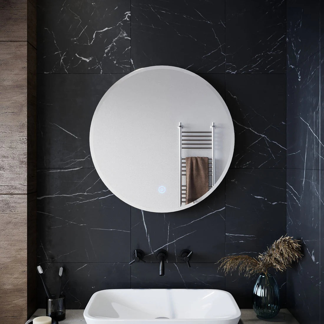 Elegant Showers Circle LED Bathroom Mirror 600mm x 600mm