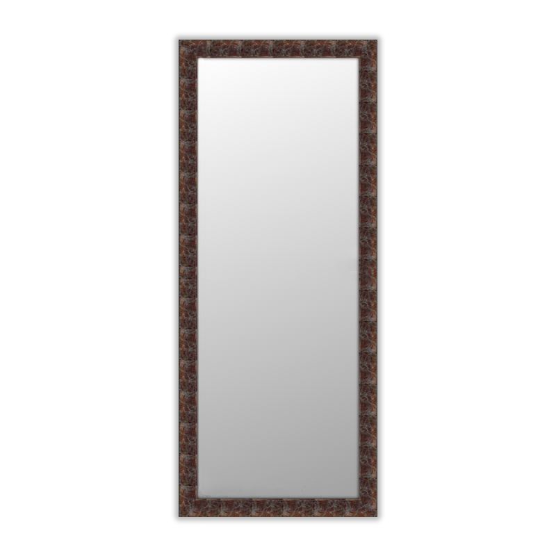 Zeke Wood Mirror Textured Brown