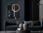 Elegant Collections Arceli Gold Arch Metal Mirror