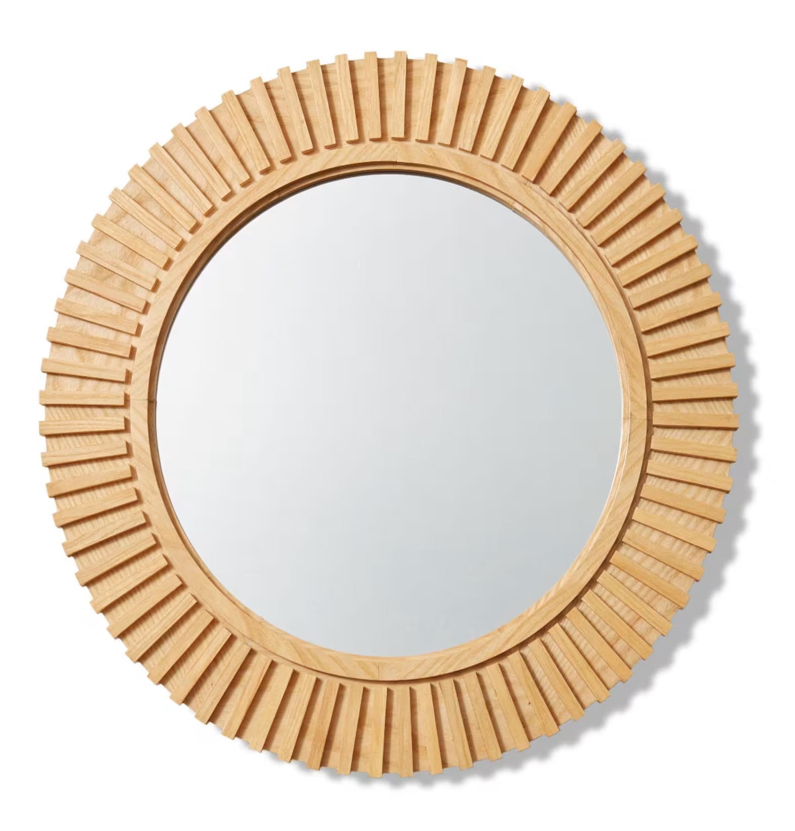 Elme Living Round Wall Mirror Brown