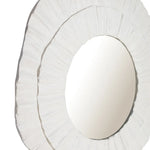 Cafe Lighting & Living Corfu White Textured Wall Mirror