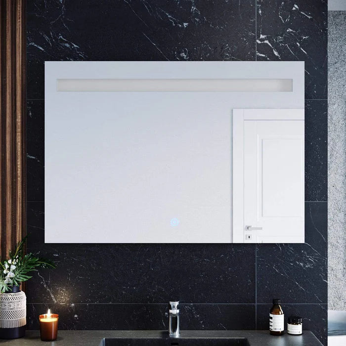 Elegant Showers Rectangle Backlit and Fronlit LED Bathroom Mirror 100cm x 70cm