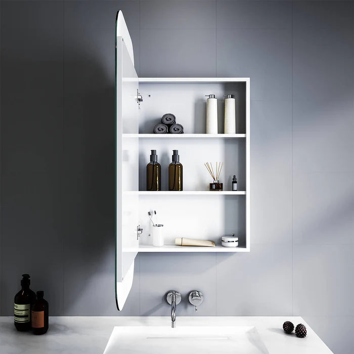 Elegant Showers Soft Rectangle Mirror Cabinet White AQC01-W-A+AQC01-W-B