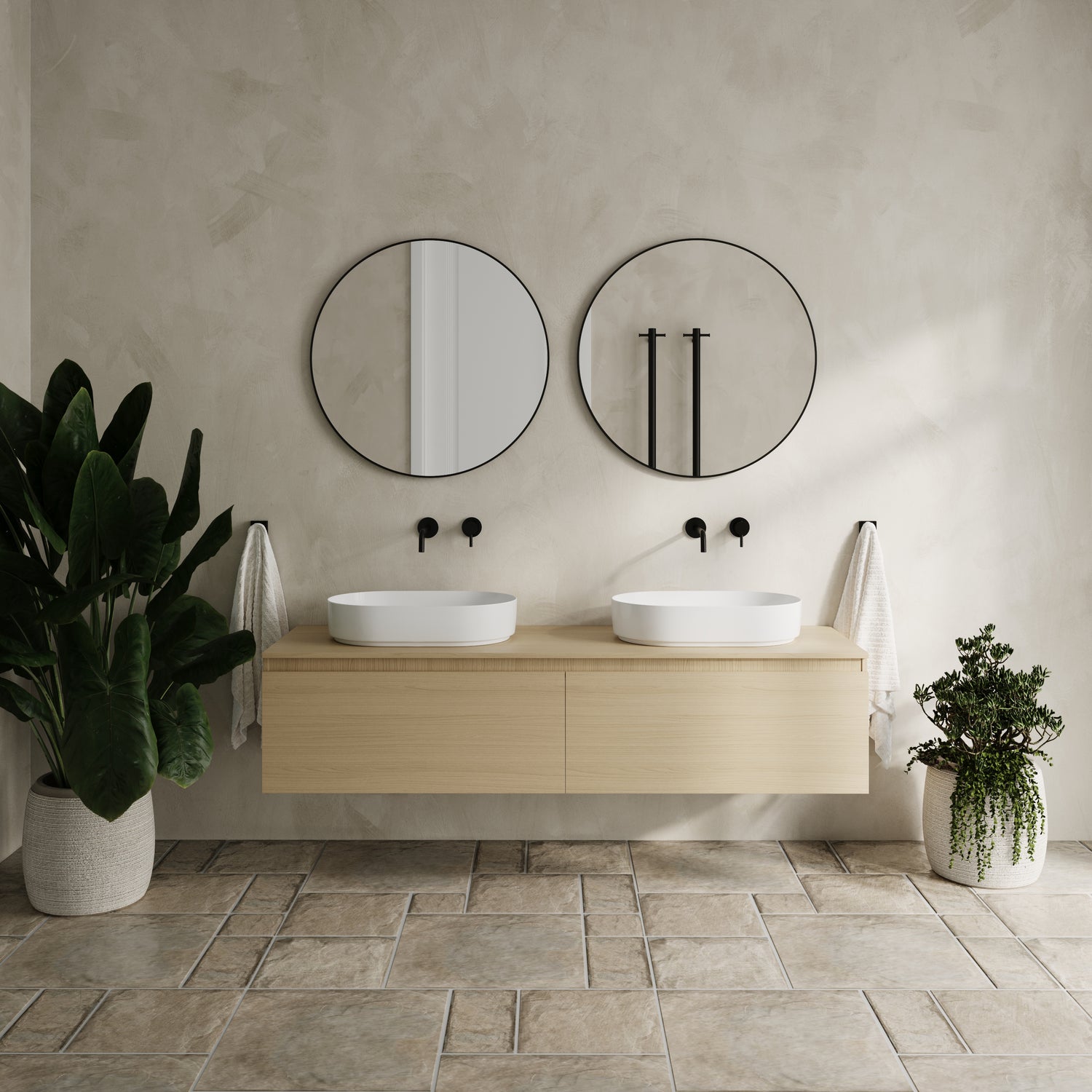 Ablaze Georgia Round Bathroom Mirror