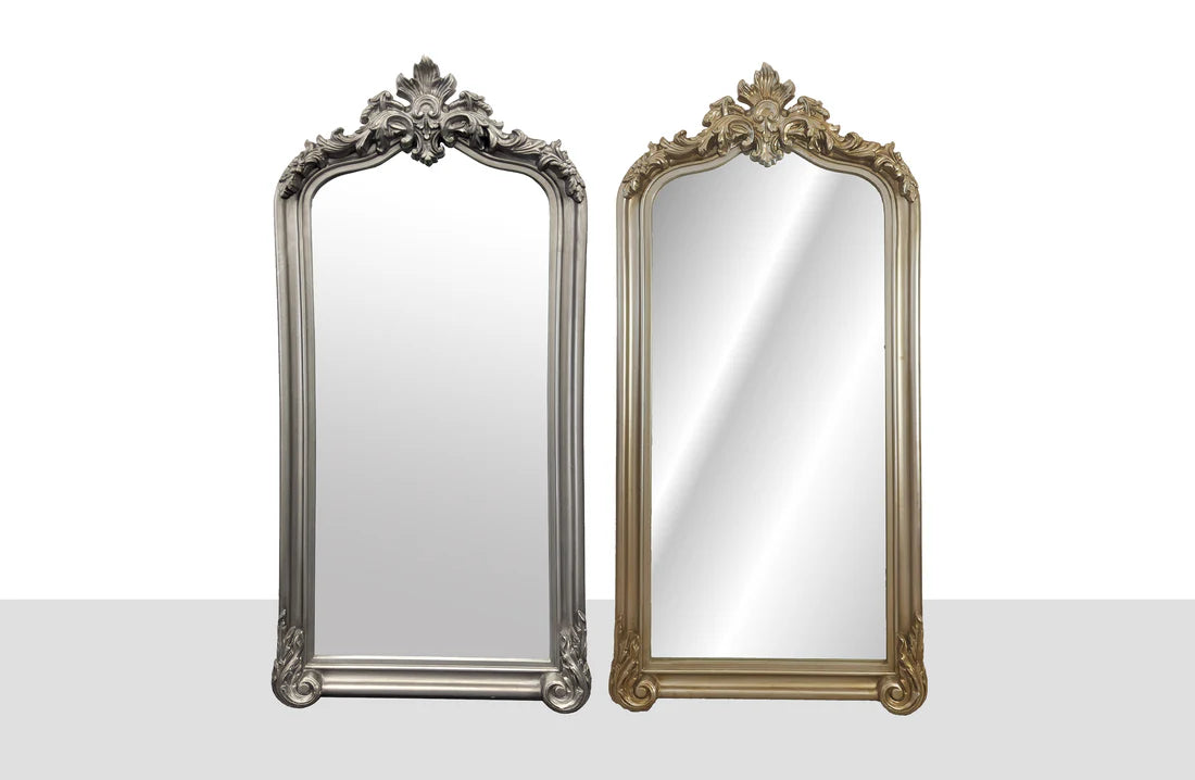 Elegant Collections LUX French Provincial Arch Mirror Champagne