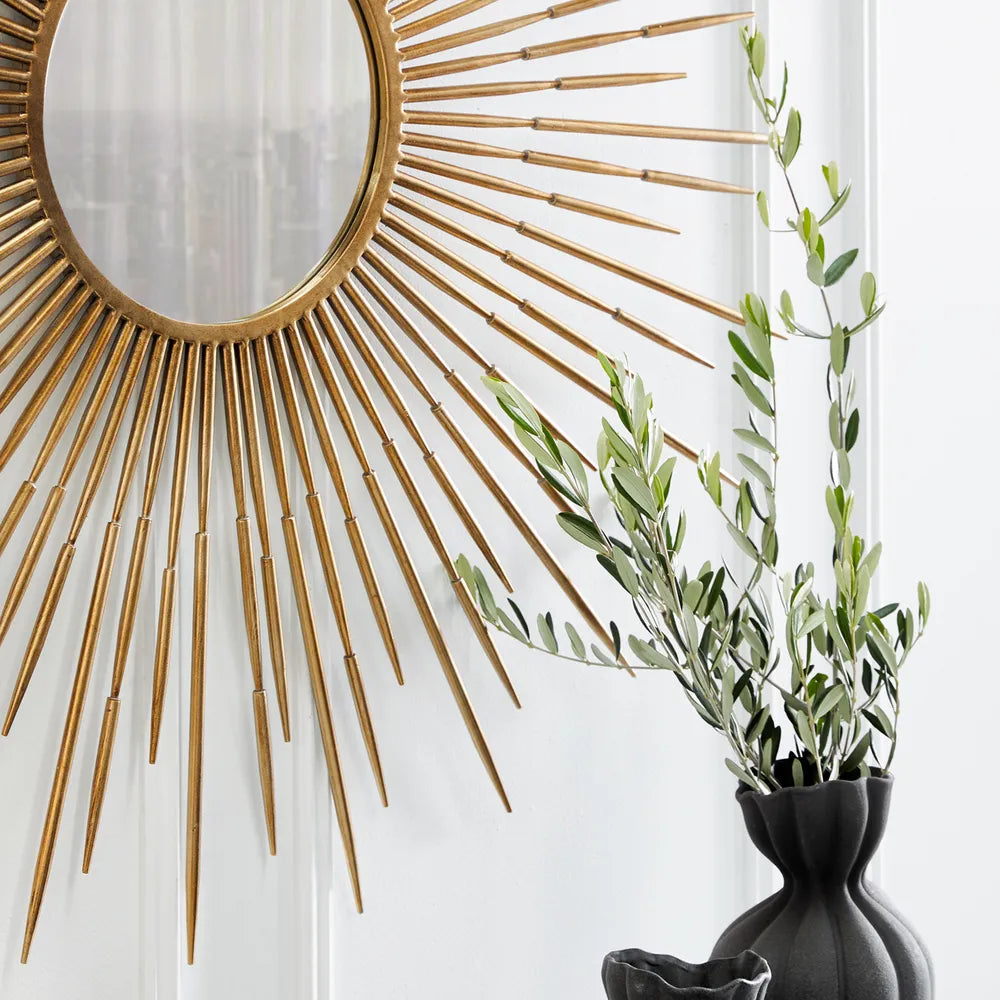 Nova Wall Mirror Gold Sunburst 119cm