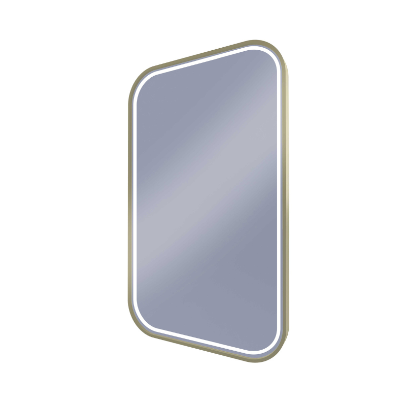 Soft Rectangle LED Mirror with Sandblasted Rim