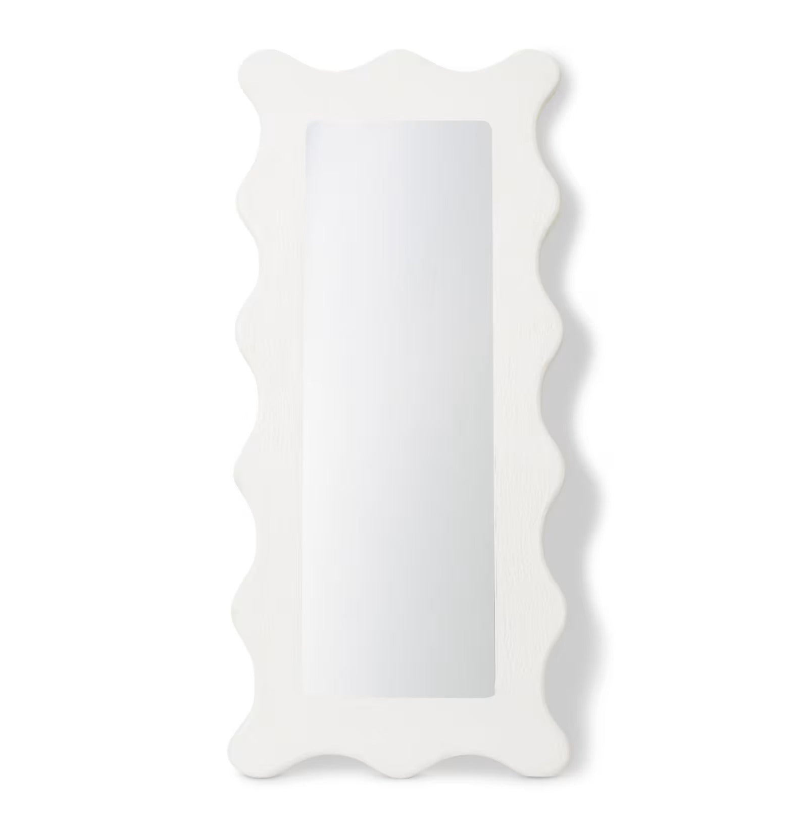 Elme Living Souffle White Wavy Floor Mirror