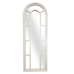 Elegant Collections Elle Arch Window Style Mirror Black