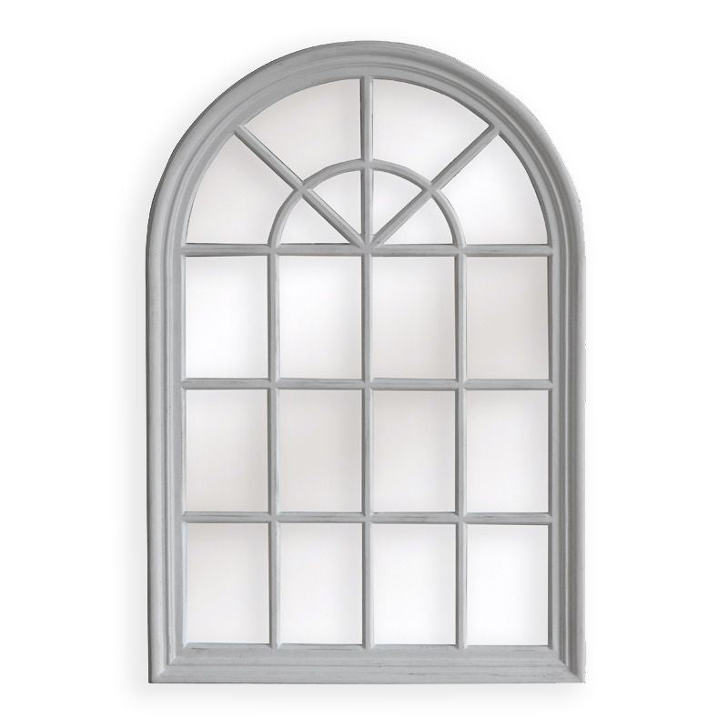 Elegant Collections White Arch Window Mirror