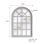 Elegant Collections White Arch Window Mirror