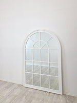 Elegant Collections White Arch Window Mirror