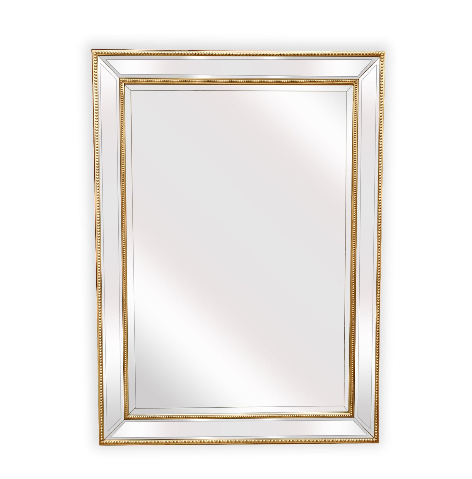 Gold Beaded Framed Mirror 80cm x 110cm