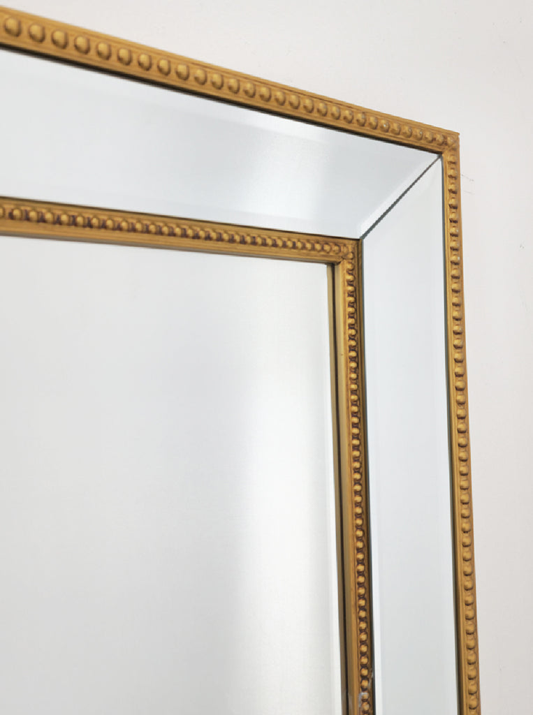 Gold Beaded Framed Mirror 80cm x 110cm