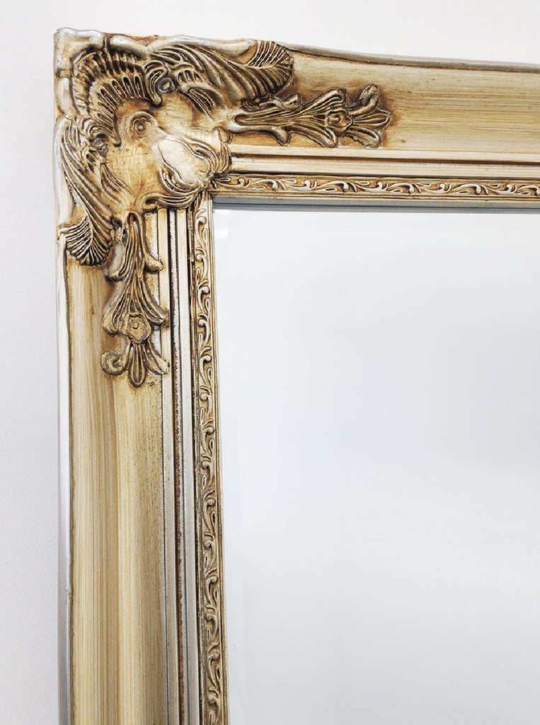 Elegant Collections French Provincial Ornate Mirror Champagne 100cm x 190cm