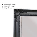 Elegant Collections Large French Provincial Mirror Black