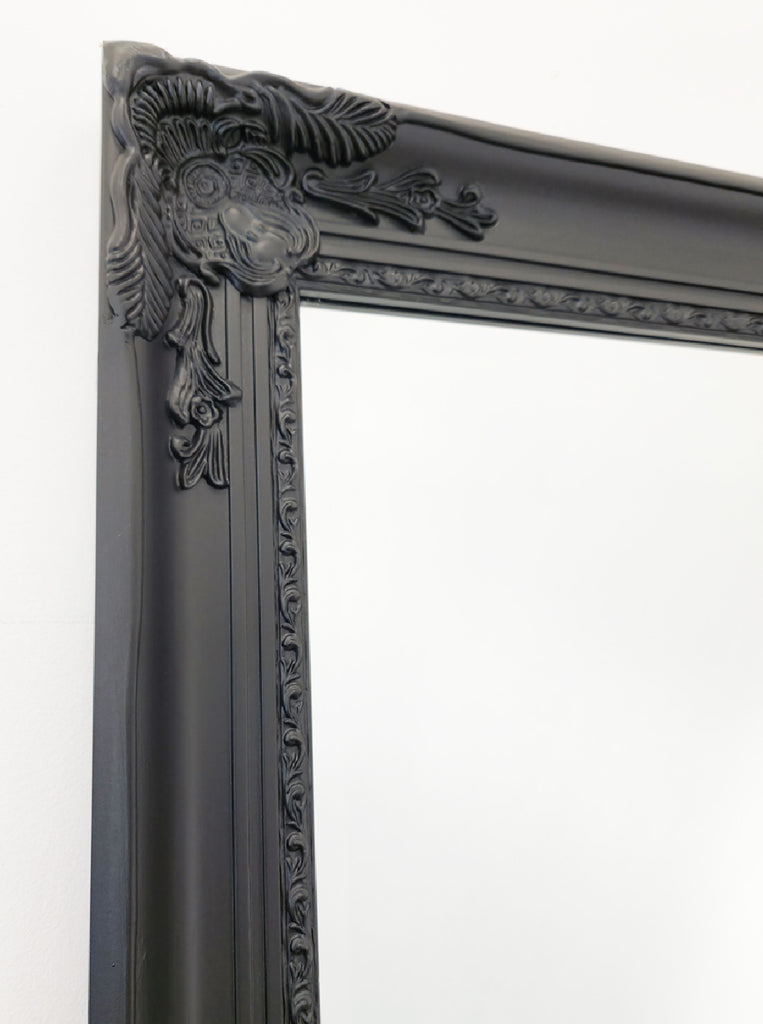 Elegant Collections Large French Provincial Mirror Black