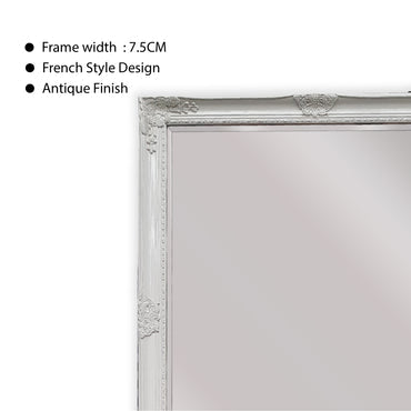 Elegant Collections Large French Provincial Mirror White