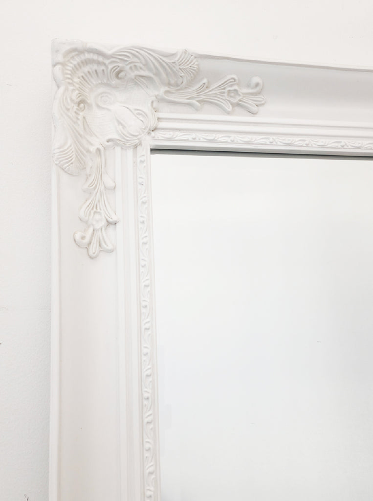 Elegant Collections Large French Provincial Mirror White