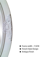 Elegant Collections French Provincial White Round Mirror