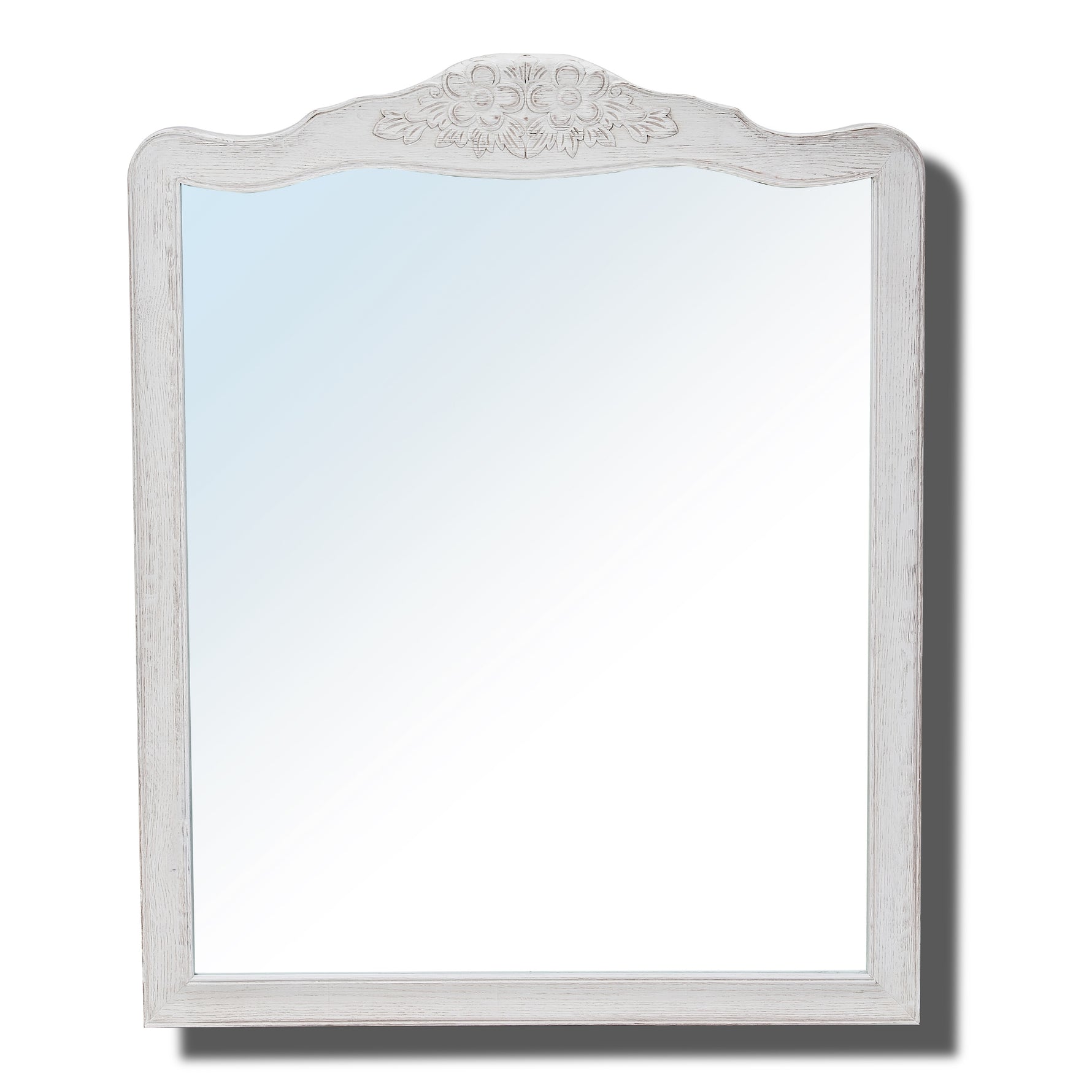 Divano Alice Vanity Mirror - Distressed White