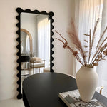 Interior Ave Freya Wavy Floor Mirror Black