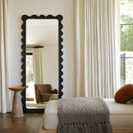 Interior Ave Freya Wavy Floor Mirror Black