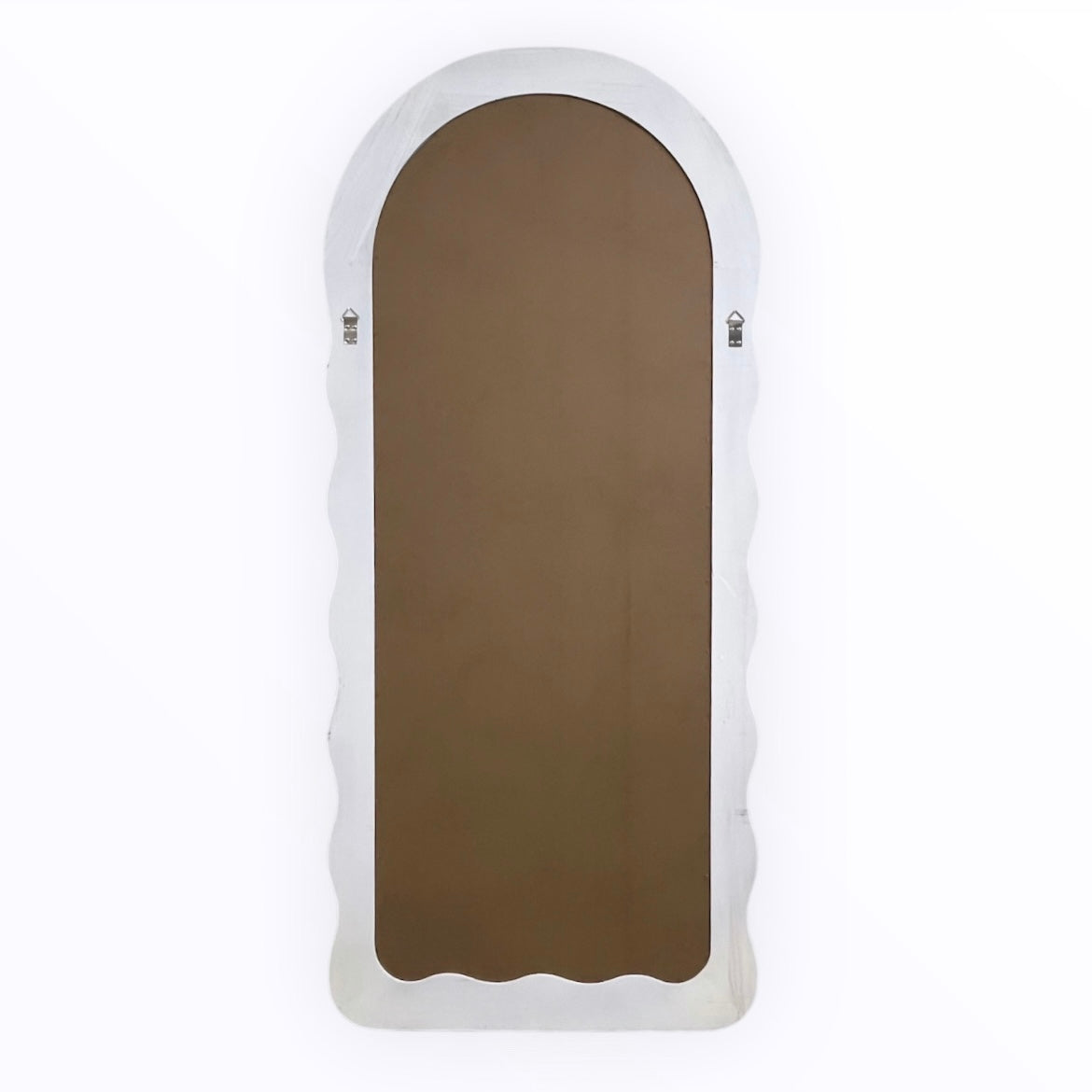 Interior Ave Luna Arch Wavy Floor Mirror White 80cm x 180cm