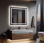 Interior Ave LED Square Bathroom Mirror 80x80cm