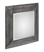 Lirash Square Wall Mirror with Croc Pattern Frame