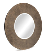 Lirash Koaka Round Wall Mirror with Croc Pattern