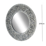 Philbee Interiors Swirl Handmade Mother of Pearl Round Mirror