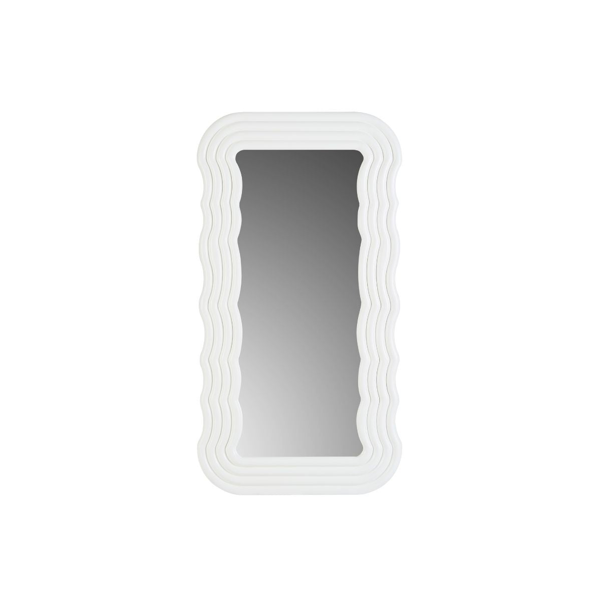 Kamila White Wavy Mirror