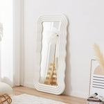 Kamila White Wavy Mirror