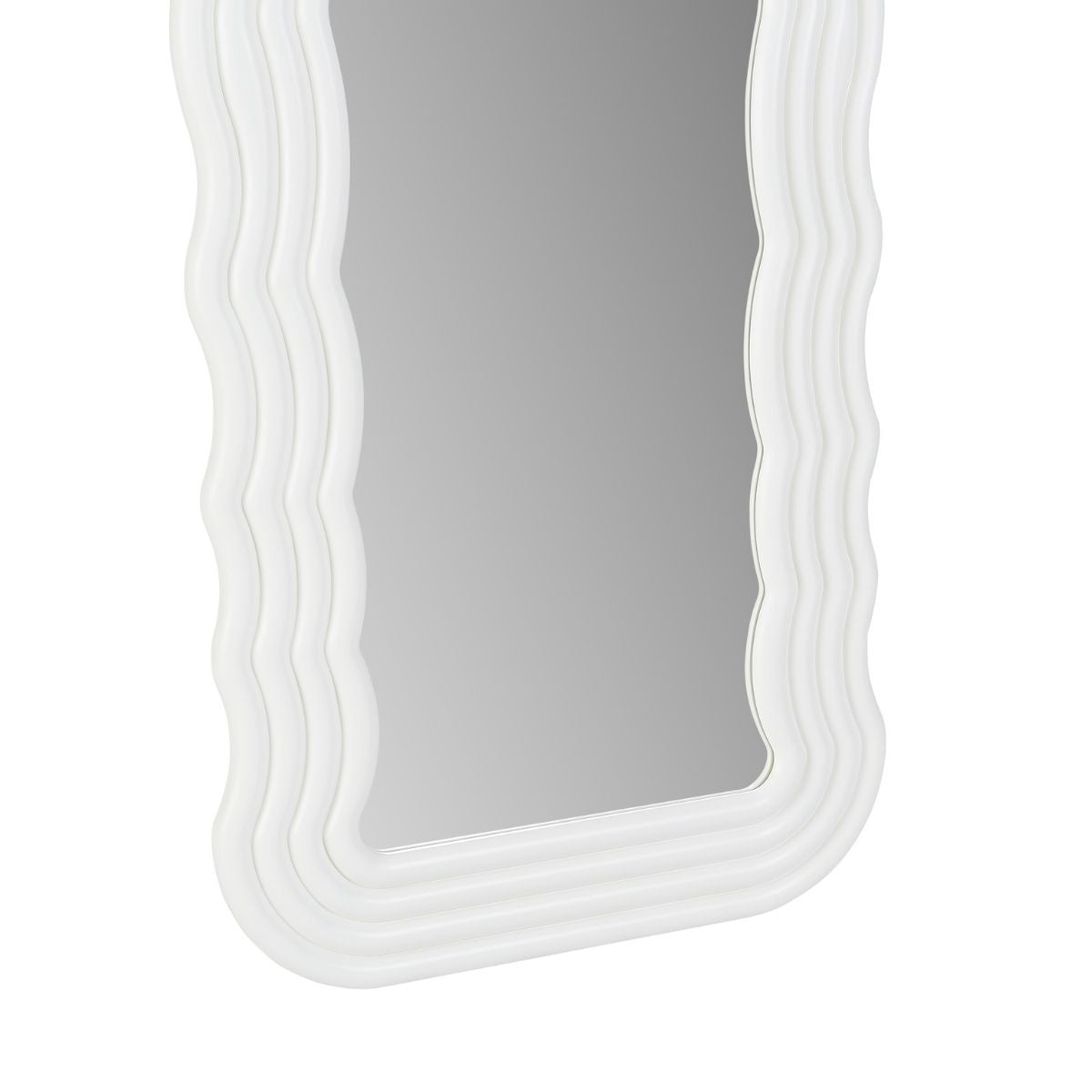 Kamila White Wavy Mirror