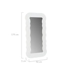 Kamila White Wavy Mirror