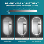 450x900mm 900x450mm Back&Front LED Light Bathroom Mirror