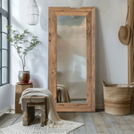 Bisque Traders Abeni Wood Floor Mirror OF10100N