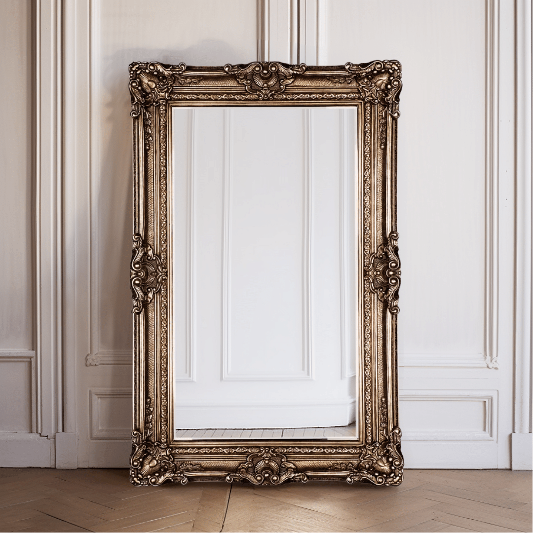 Cafe Light & Living Alexandra Floor Mirror Antique Silver 142 x 223cm - Free shipping 40331