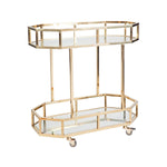 Cafe Light & Living Cafe Lighting and Living Brooklyn Mirrored Bar Cart Gold | 31047 31047