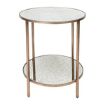 Cafe Light & Living Cafe Lighting and Living Cocktail Mirrored Side Table Antique Gold 32190