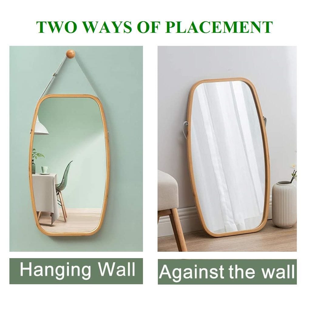 Carla Home Oval Hanging Wall Wall Bamboo 43cm x 74cm