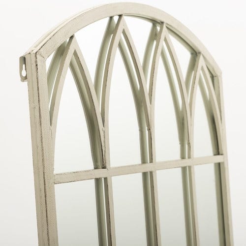 CHL Enterprises Lavinia White Arch Window Style Garden Mirror 61x81cm V231-MID-10 MIR