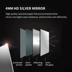 Elegant Showers Square LED Bathroom Mirror 50cm x 70cm