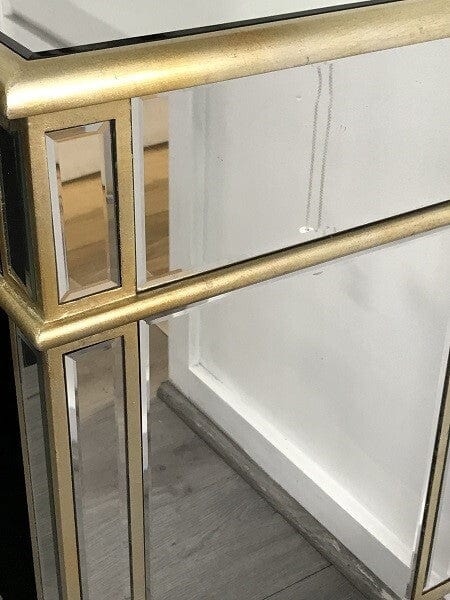 Dasch Design Kennedy Mirrored Bedside Cabinet Antique 41121
