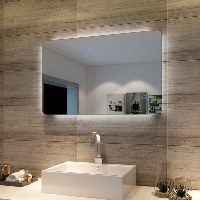 Elegant Showers Rectangle LED Bathroom Mirror 80cm x 50cm