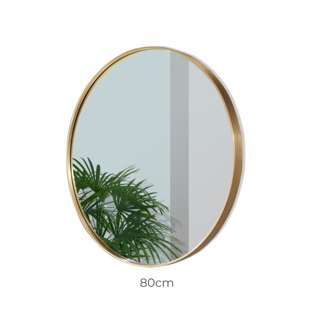 EKKIO 80cm Round Aluminium Wall Mirror