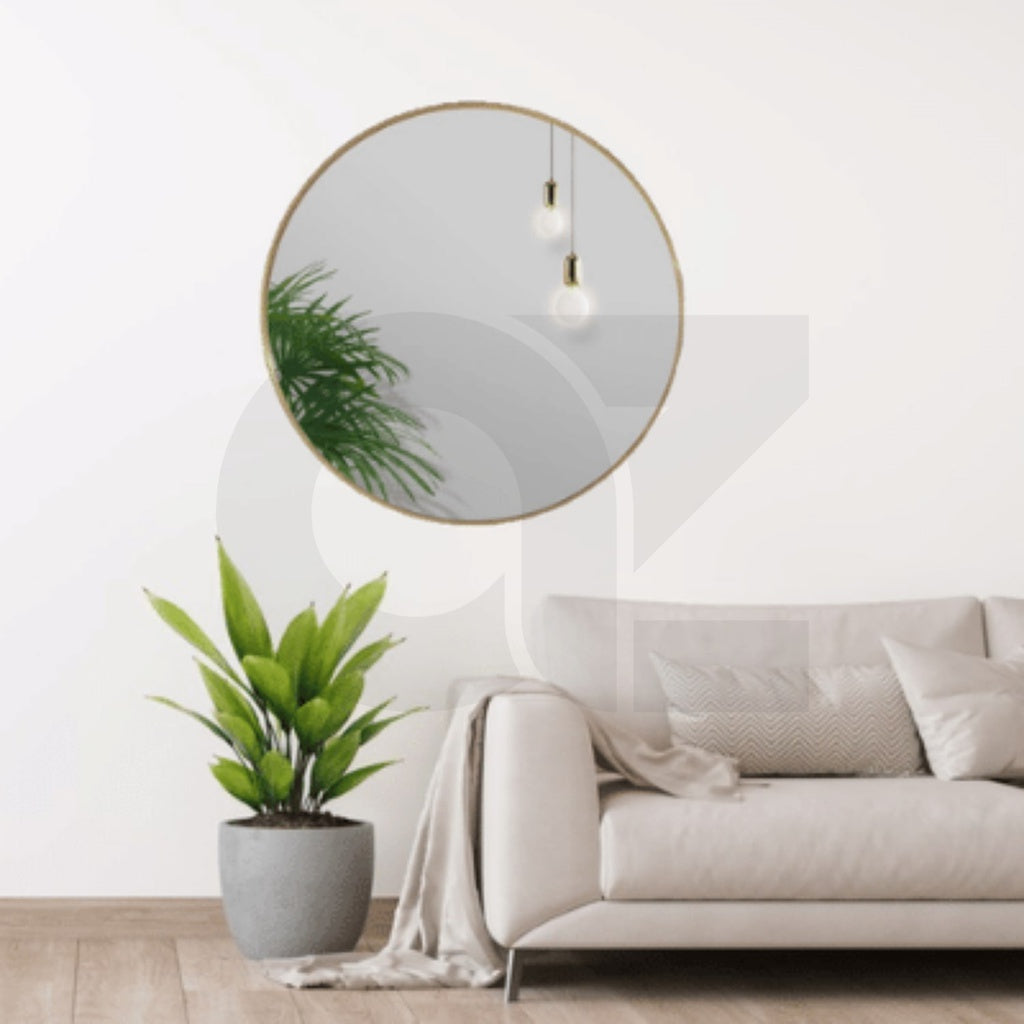 GOMINIMO 70cm Gold Round Mirror