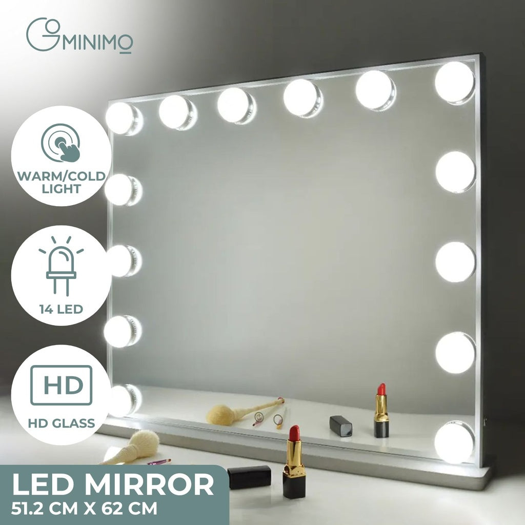 GOMINIMO Hollywood Mirror 14 LED 58cm x 48cm